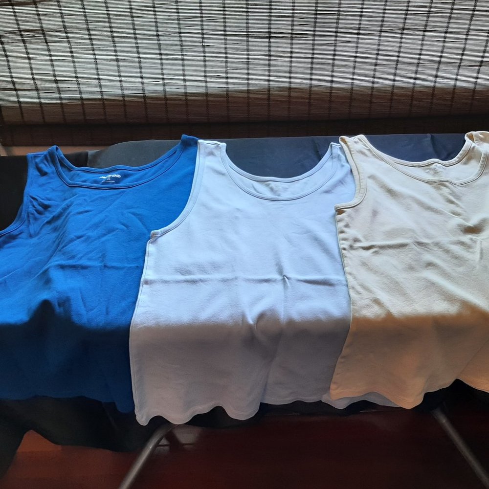 Set of 3 Lands End Womans 100% Tank Top